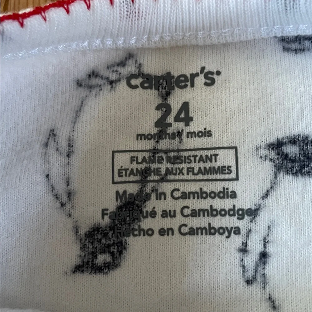 Carter's Bodysuit Footie Baby Girl 24M White Black Penguin Print One Piece NWT - Picture 4 of 7